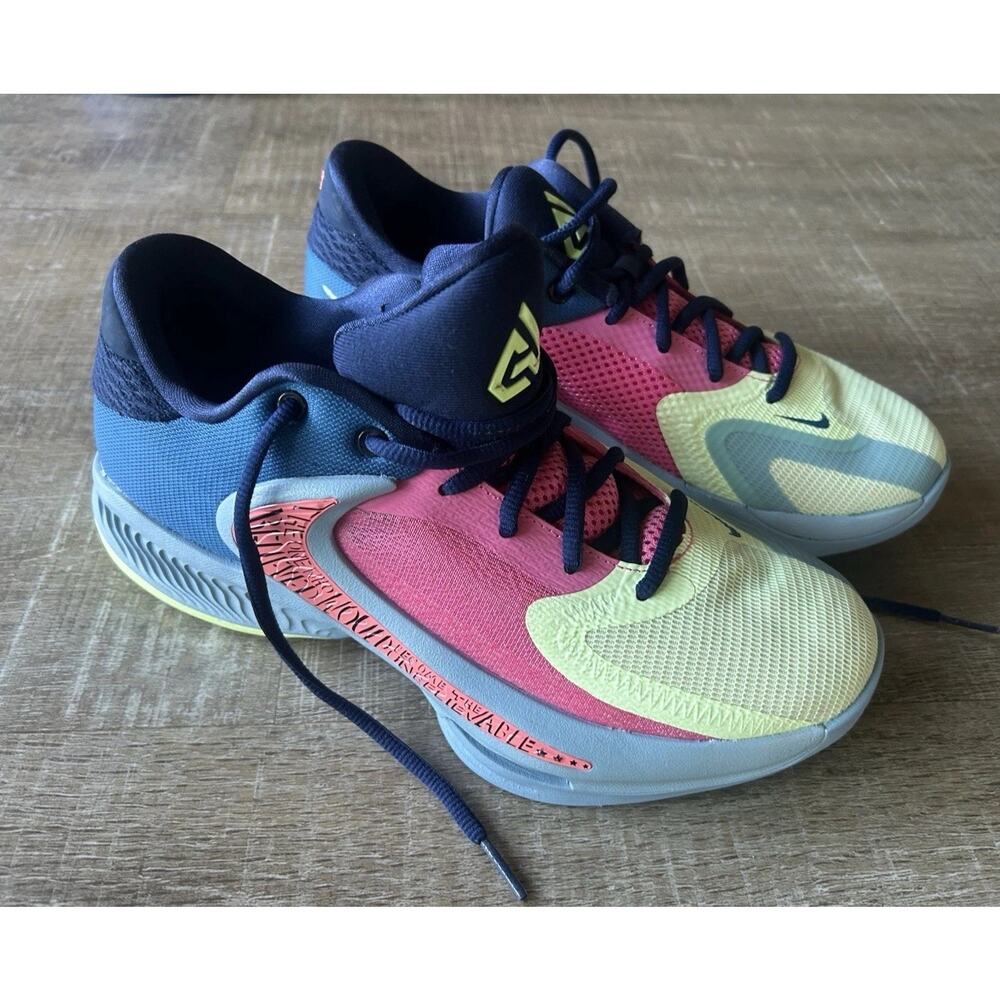 Nike Zoom Freak 4 Giannis Multicolor Basketball Shoes DO9680-400 Mens 8